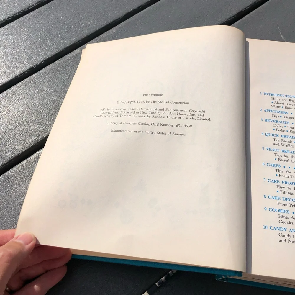 McCall's vintage Cook Book - Bright Turquoise first edition first printing 1963